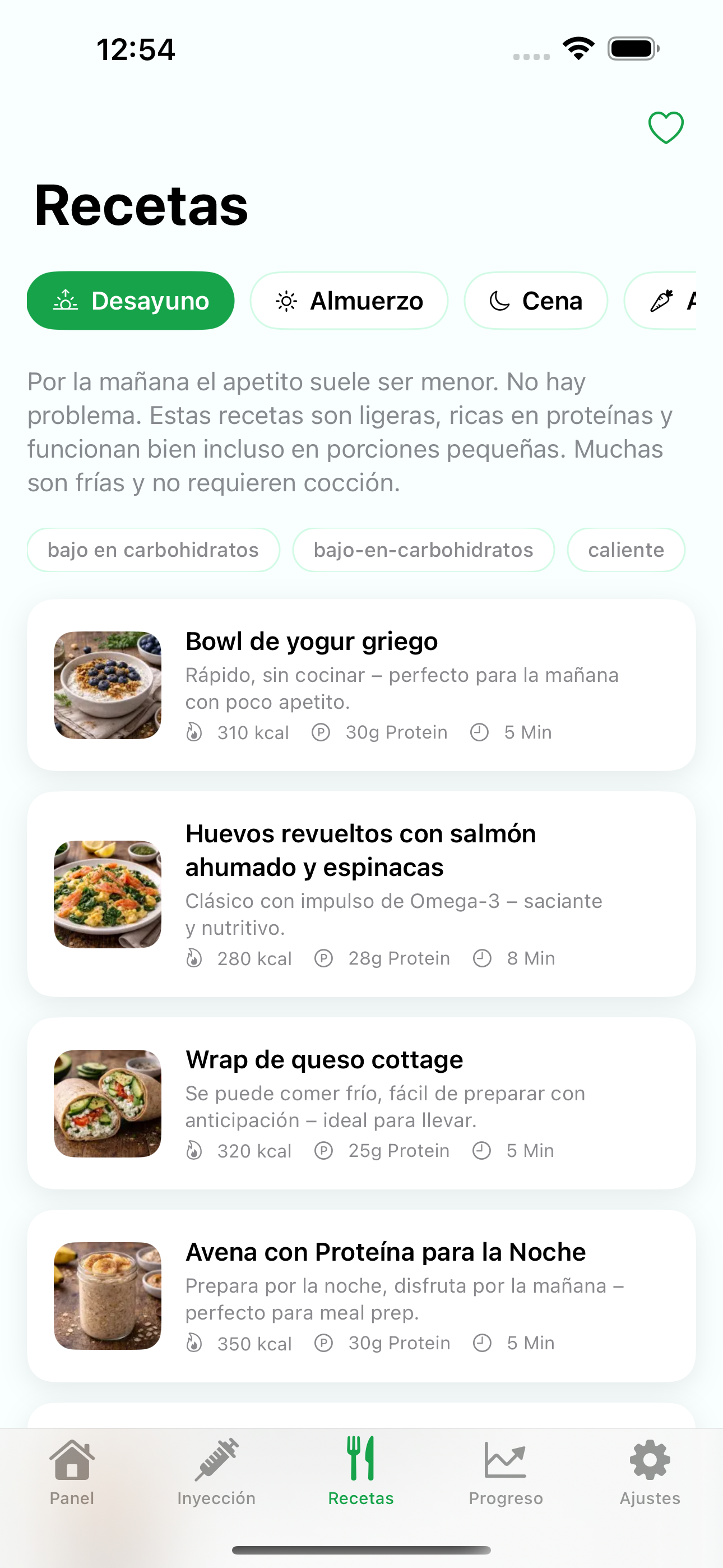 Recetas de Levida — comidas ricas en proteínas para pacientes de GLP-1